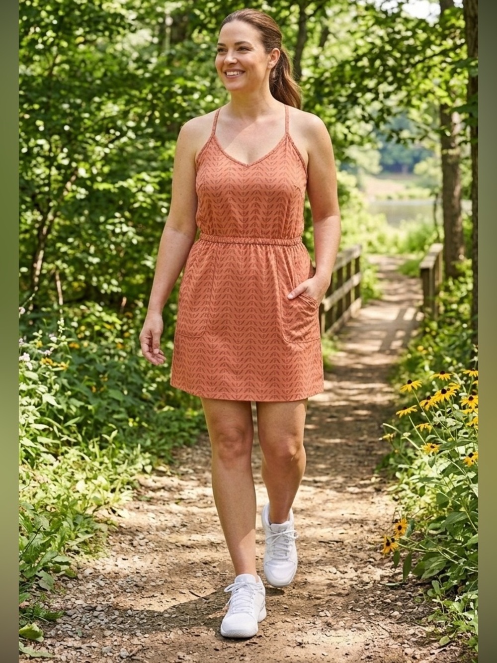 Patagonia || Woman’s Lost Wildflower Sunset Orange Dress size xl